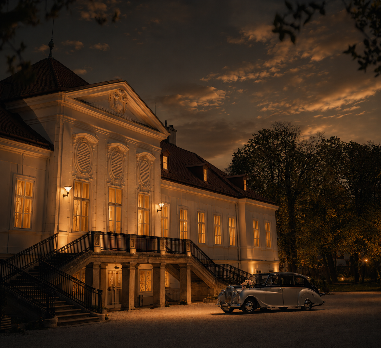 Europahaus Wien bei Abendlicht – Architekturfotografie